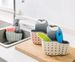 Sink Draining Hanging Bag Kitchen Storage Rack Adjustable Snap Button Faucet Sponge Double-Layer Draining Hanging Basket_maomaolike.com