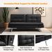 Folding Futon Sofa Bed For Living Room-Dark Brown_maomaolike.com