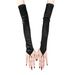 Unisex Vintage satin hook finger gloves Long nylon sexy wedding gloves cos Show performance etiquette gloves_maomaolike.com