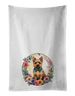 Norwich Terrier And Flowers Kitchen Towel Set Of 2 White Dish Towels Decorative Bathroom Hand Towel For Hand, Face, Hair, Yoga, Tea, Dishcloth, 19 X 28", White_maomaolike.com