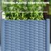 Plastic Raised Garden Bed, 5 X 1 X 1 Ft Outdoor Flower Box With Drainage Holes For Vegetables, Herbs, Blue_maomaolike.com