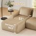 114 Modern L-Shaped Modular Sectional Sofa For Living Room,Flannelette Fabric,Oversized 3-Seater Couch,boneless Sofa ,Movable Ottoman,Buckle Connection,Anti-slip Design,No Assembly,Light_maomaolike.com