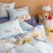 Ice Silk Quilt Cover Summer 60S Tencel Children's Three-Piece Set For Boys, Excavator Cartoon Embroidered Duvet Cover,_maomaolike.com