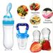4pcs Feeding Set, Baby Bottle With Suction Base Rice Cereal Bottle, Vegetable & Fruit Feeder, Two Mesh Bags (S L)_maomaolike.com