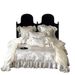 Nordic Boho Luxury High-precision Jacquard Four-piece Set, Long-staple Cotton, French Chiffon Trim, Vintage Pure Cotton_maomaolike.com