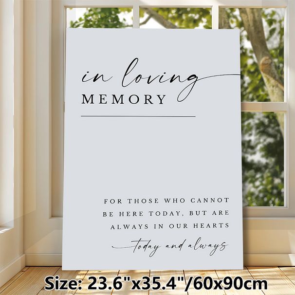In Loving Memory Painting Poster, Minimalist Elegant Typographic Poster, Warm Heartfelt Message To Honor Loved Ones, Ideal For Home And Memorial_maomaolike.com