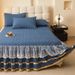 Autumn And Winter New Thickened Warm Quilted Skirt Single Cover Dustproof Non-Slip Bed Sheet Mattress Protector_maomaolike.com