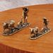 Old Cow Ancient Rural Farming Farmer And Ox Figurine Desktop Decoration Small Brass Metal Craft_maomaolike.com
