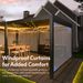 Pergola,Electric Louvered Sun Shade With Remote & LED Light, 2-in-1 Decor & Lighting, Outdoor Indoor Shutter Canopy_maomaolike.com