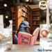 Pigeon Reading Book Painting Poster, Rich-toned Oil Painting Style Poster, Playful Quirky Literary Decor Ideal For Library, Study Room_maomaolike.com