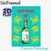 Soju & Traditional Drum Themed Painting Poster, Vibrant Retro Graphic Poster, Festive Design With "Bottoms Up" Text, Ideal For Home Bar, Dining Area_maomaolike.com