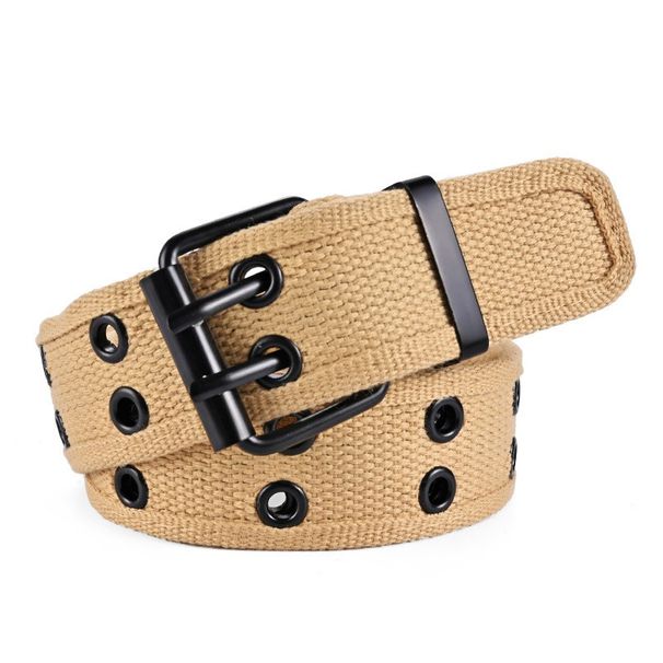 HOT New Men's Double Row Needle Buckle Woven Women's Leisure Sports Outdoor Work Belt_maomaolike.com