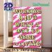 Retro Workplace Quote Painting Poster, Pink Wavy Background With Yellow Vintage Lettering Poster, Relatable Work-themed Decor Ideal For Office, Home_maomaolike.com