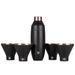 Stainless Steel Cocktail Shaker And Martini Glass Set, Black_maomaolike.com