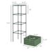Outsunny Galvanized Raised Garden Bed, 24" X 24" X 11.75" Outdoor Planter Box With Trellis Tomato Cage And Open Bottom For Climbing Vines, Vegetables, Flowers In Backyard, Garden, Patio, Green_maomaolike.com