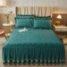 Thickened Quilted Skirt Style 1.8m Single Piece Non-Slip Sheet Dust Cover 1.5m Bed Three-Piece Set_maomaolike.com