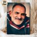 Smiling Mature Man Portrait Painting Poster, Warm-toned Realistic Bearded Gentleman Poster, Vivid Lifelike Depiction Ideal For Living Room And Bedroom_maomaolike.com