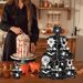 3 Tier Cupcake Stand Black Spider Web Cardboard Cupcake Stand With Spider Bat Cupcake Toppers Cupcake Holder Tower For Birthday Party Supplies_maomaolike.com