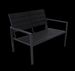 Aluminum Patio Furniture Set, 4 PCS Modern Patio Conversation Set, All Weather Dark Grey Outdoor Sectional Sofa Set W/Coffee Table, Loveseat_maomaolike.com