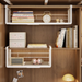 Expandable Under Cabinet Hanging Basket Dormitory Kitchen Rack Organizer Shelf Wardrobe Wall-mounted No-drill Storage_maomaolike.com