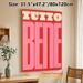 Tutto Bene Typography Painting Poster, Bold Vibrant Color Block Lettering Poster, Cheerful Positive Message Wall Art For Living Room, Bedroom, Office_maomaolike.com