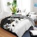 4 Piece Soft All-Season Washed Microfiber And Viscose Comforter Set , With Comforter, Sheet, Pillowcases & Shams, Print, Flowerd, Moisture-Wicking, Silky Soft Texture, Cooling, Breathable, Easy Care_maomaolike.com