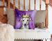 Whippet King Of Mardi Gras Throw Pillow Machine Washable, Indoor Outdoor Decorative Pillow For Couch, Bed Or Patio, 14Hx14W_maomaolike.com