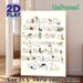 Turkish Alphabet Animal Painting Poster, Soft Watercolor Illustrated Alphabet With Matching Animals Poster, Educational Wall Decor Ideal For Home_maomaolike.com