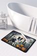 Border Collie Spooky Halloween Memory Foam Kitchen Mat Machine Washable Anti-Fatigue Mat Cushion Comfort Bath Mat Or Kitchen Rug_maomaolike.com