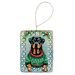 Rottweiler Christmas Porcelain Ornament Christmas Tree Hanging Decorations For Home Christmas Holiday, Rectangle, Gift, Multicolor_maomaolike.com