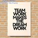 Teamwork Motivational Quote Painting Poster, Minimalist Bold Typographic Poster, Inspirational Message To Boost Team Morale, Ideal For Office And_maomaolike.com