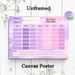 School Timetable Painting Poster, Dreamy Pastel Pink-purple Starry Style Poster, Practical Layout To Organize Class Schedules, Suitable For Study Room_maomaolike.com