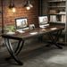 Two Person Desk Industrial Double Computer Desk With Metal Frame_maomaolike.com
