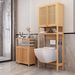 Toilet Storage Rack, Independent Bathroom, Laundry Room, Space Saving, Natural Color_maomaolike.com