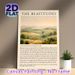 The Beatitudes Painting Poster, Warm-toned Pastoral Landscape With Sacred Scripture Poster, Inspirational Religious Decor Suitable For Home, Church_maomaolike.com