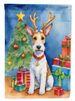 Fox Terrier Christmas Reindeer Garden Flag Mailbox Flag Decorative Yard Flag Banner Outside Patio Artwork Yard Flower Beds, Garden Size, Multicolor_maomaolike.com