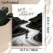 Cycling Motivational Quote Painting Poster, Monochrome With Yellow Accents Cyclist On Winding Mountain Road Poster, Uplifting "More Than A Conqueror_maomaolike.com
