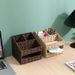 Woven Tea Table, Household Straw Woven Miscellaneous Storage, Desktop Toy Key, Cosmetics, Living Room Snacks, Drawer_maomaolike.com