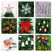 6ft Artificial Christmas Tree with LED Energy-Saving Lights, Includes 195 Pcs Pendant, Tree Skirt and Guardrails_maomaolike.com