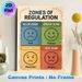 Zones Of Regulation Painting Poster, Vibrant Color-coded Emotion Chart Poster, Assists With Recognizing And Managing Emotions, Ideal For Office_maomaolike.com