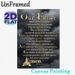 Our Father Prayer Painting Poster, Elegant Golden Script On Misty Dark Backdrop Poster, Inspirational Religious Verse Decor Ideal For Home, Church And_maomaolike.com