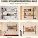 Industrial Pipe Shelf, 2 Tier 48x 9.84in, Wall-Mount Floating Rustic Wood Shelves Bracket Display Bookshelf, Storage Rack Sundries Holder For Kitchen Bedroom Bathroom Living Room, Black_maomaolike.com