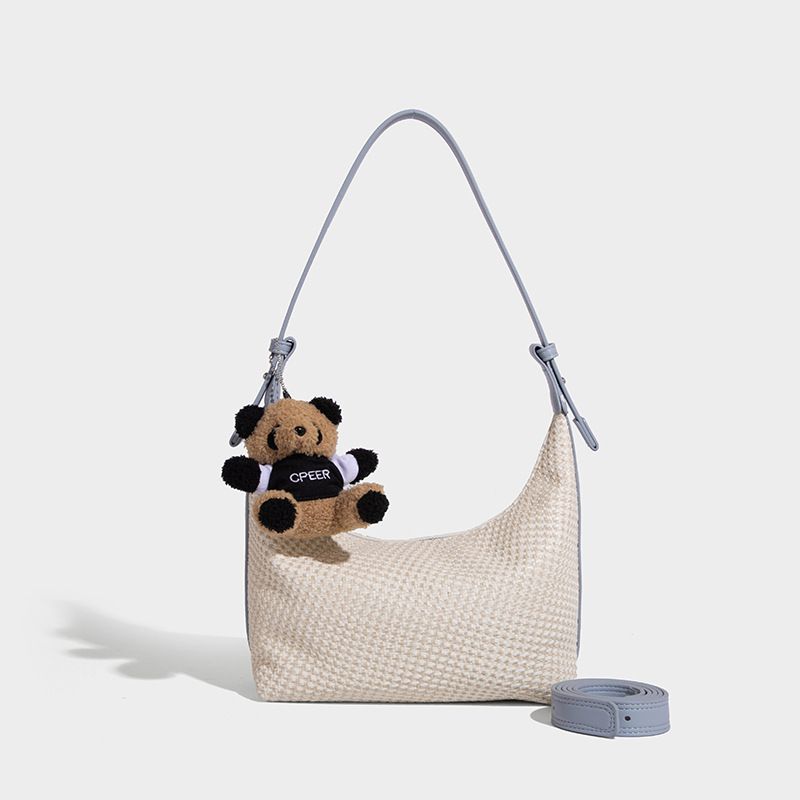 Summer Woven Dumpling For Women 2026 New Niche Design Beach Shoulder Crossbody Straw Tote Bag_maomaolike.com