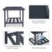 Modern Square End Tables For Living Room; Rustic Aluminum Outdoor Side Table With Storage Space; Patio Tempered Glass Accent Table; 17.7'' X 17.7'' X 17.7''_maomaolike.com