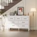 7 Drawer Dresser For Bedroom, Storage Cabinet With Metal Handles, Modern Closet Of Drawers For Living Room_maomaolike.com