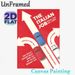 The Italian Job Movie Themed Painting Poster, Bold Retro Graphic Poster, Vintage Movie Art With Red, White & Blue Mini Cars On Arrow Paths, Ideal For_maomaolike.com