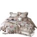 1 French Style Girl 100S Australian Pure Four-Piece Set Rose Floral Ruffled Edge Full Cotton Duvet Cover Romantic Bedding_maomaolike.com