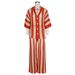 Women's clothing sexy ladies V-neck hollow striped lapel knitted wide pants suit_maomaolike.com