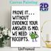 "Prove It We Need Receipts" Quote Painting Poster, Playful Cartoon-style Poster With Cheerful Checkmark Character, Relatable Witty Design, Ideal For_maomaolike.com