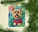 Yorkshire Terrier Yorkie Christmas Porcelain Ornament Christmas Tree Hanging Decorations For Home Christmas Holiday, Rectangle, Gift, Multicolor_maomaolike.com